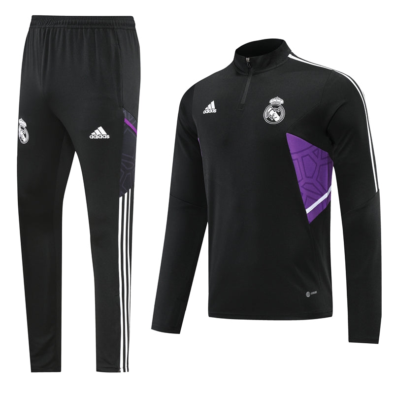 Real Madrid Training Tracksuit - Black