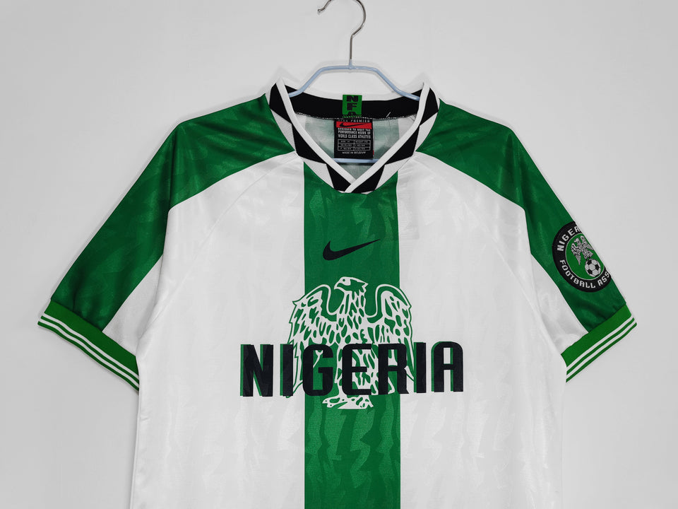 1996/98 Nigeria white and green kit